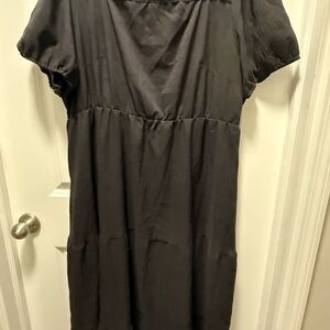 SHEIN Classic Black Midi Dress